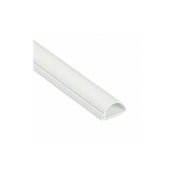 Raceway, 9/16 in H, 5 ft L, 1-3/16 in W, 1 Channel, PVC, White