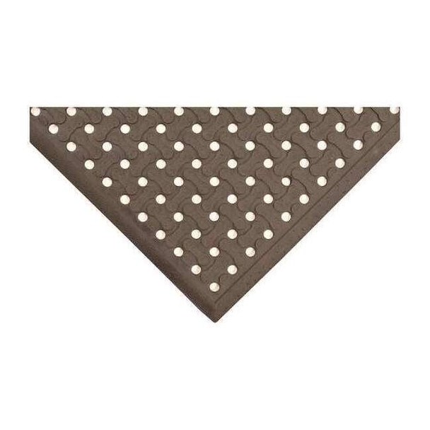 Static Dissipative Floor Mat, Rubber, Drainage Holes, 4 ft. W x 6 ft. L, Black