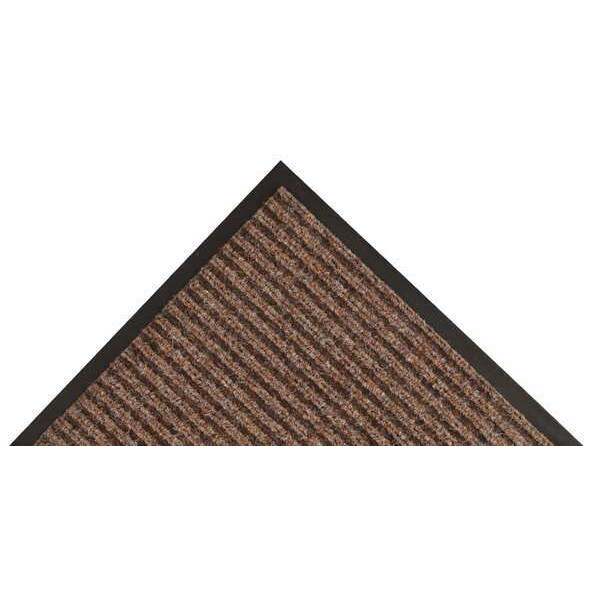 Entrance Mat, Polypropylene, 3/8 in Thick, Brown, 3 ft W x 5 ft L