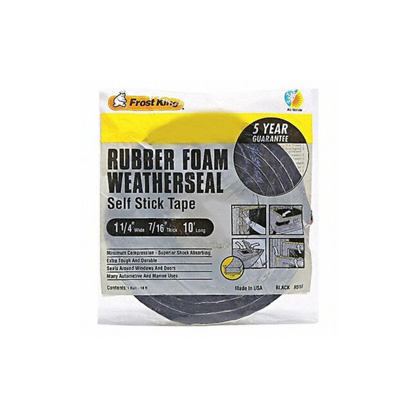 Frost King Sponge Rubber Foam Tape,1-1/4In.x10 ft. R516H