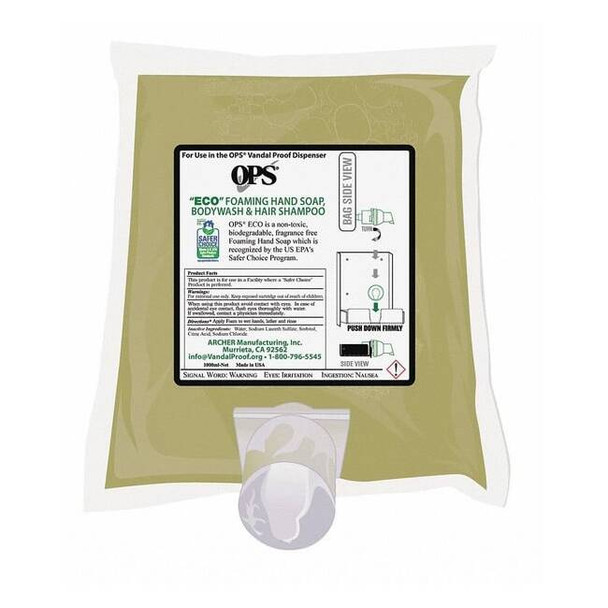 Ops 1000 ml Foam Hand Soap Cartridge 1405-05G