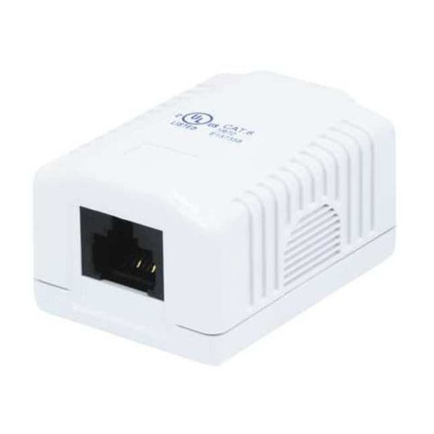 Monoprice Surface Mount Box,Cat6,1P,White 7092