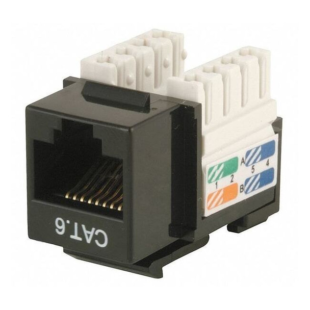 Monoprice Datacom Jack,Cat6,Punch Down,Black 5378