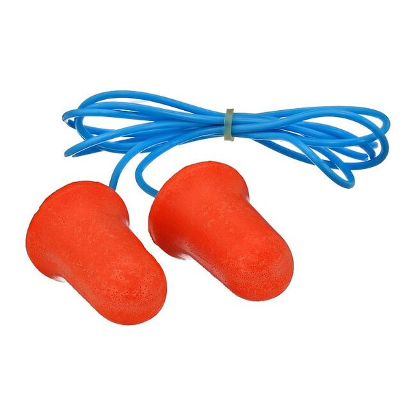 MAXIMUM Disposable Foam Ear Plugs, Bell Shape, 33 dB, Coral, 5 PK