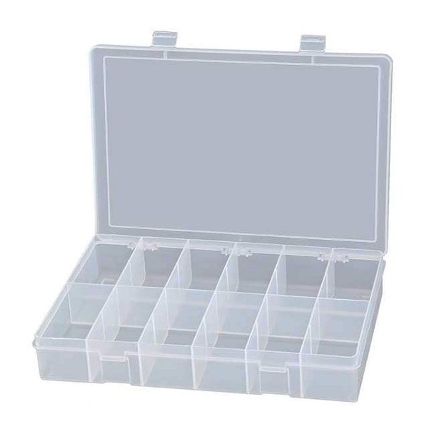 Compartment Box with 12 compartments, Plastic, 2-5/16" H x 13-1/8 in W