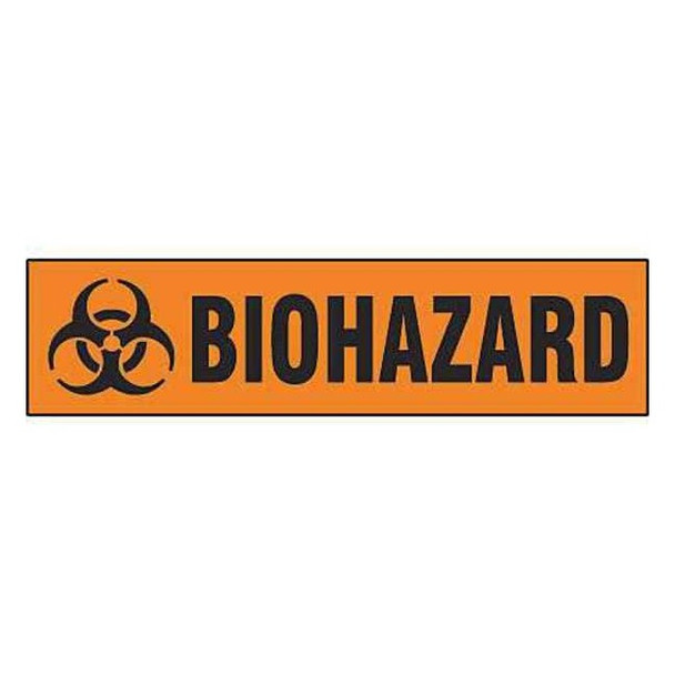 Brady Sign, Biohazard, Polyester, 24 in W, 7 in H 17753LS
