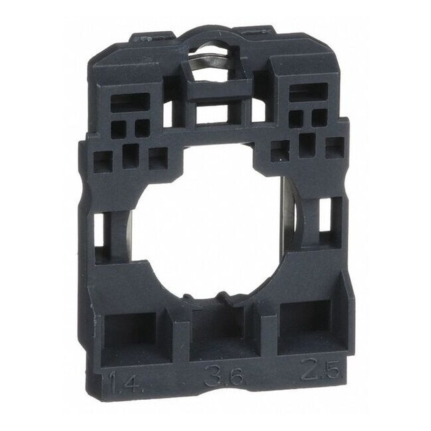 Schneider Electric Mounting Base, 22 mm, Black, Plastic ZB5AZ009