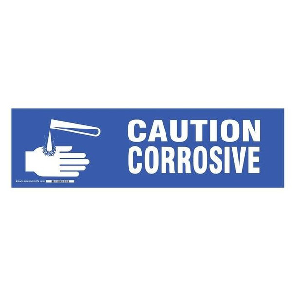 Label, 7 in H, 24 in W, Polyester, Vertical Rectangle, English, 60264