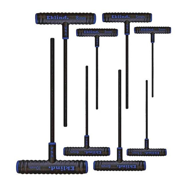 Eklind 8 Piece Metric T-Shape Hex Key Set, 64908 64908