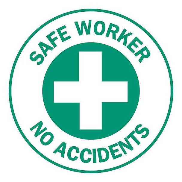 Brady Hard Hat Emblem Label,English,PK4, 49577 49577