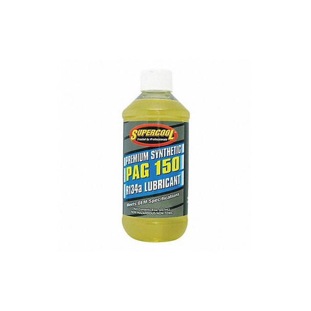 Supercool A/C Compressor PAG Lubricant, 8 oz, Bottle, Yellow P150-8