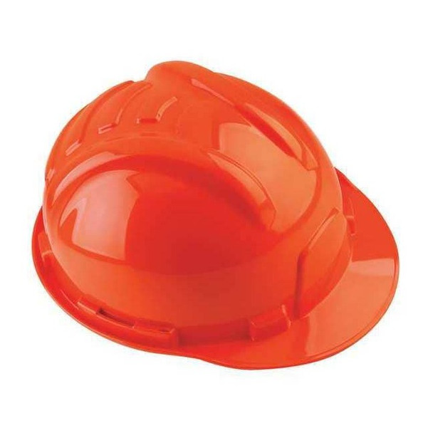 Hard Hat, Gladiator II, Polyethylene, 6 Point Ratchet, Type 1, Class E, Orange