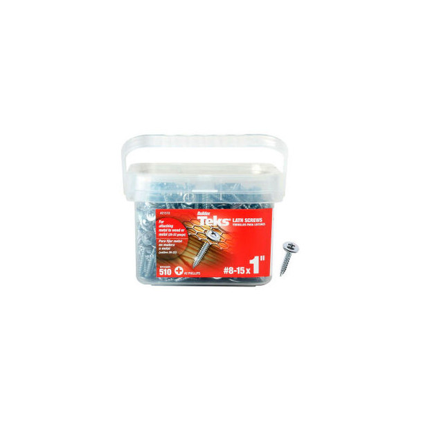 ITW Teks Lath Sharp Point Screw - #8-15 x 1"" - Pkg of 510 - 21510