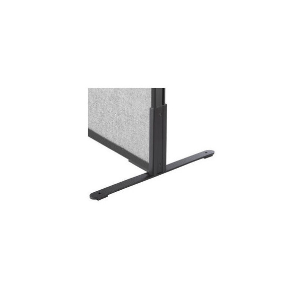 Interion 8""H T-Leg Bracket for Office Partition Panels Black (1 Pair)