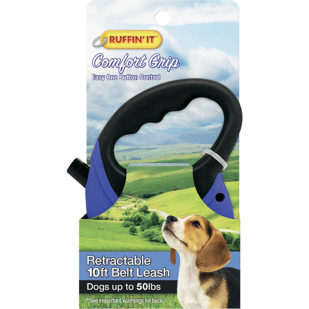 Westminster Pet Ruffin' it 10 Ft. Cord Up to 50 Lb. Dog Retractable Leash 98607 Westminster Pet Ruffin' it 10 Ft. Cord Up to 50 Lb. Dog Retractable Leash 98607