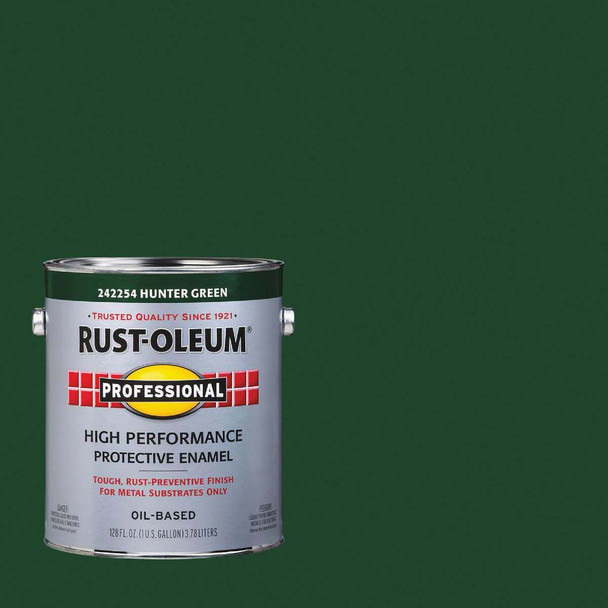 Rust-Oleum Gloss VOC for SCAQMD Professional Enamel, Hunter Green, 1 Gal. 242254