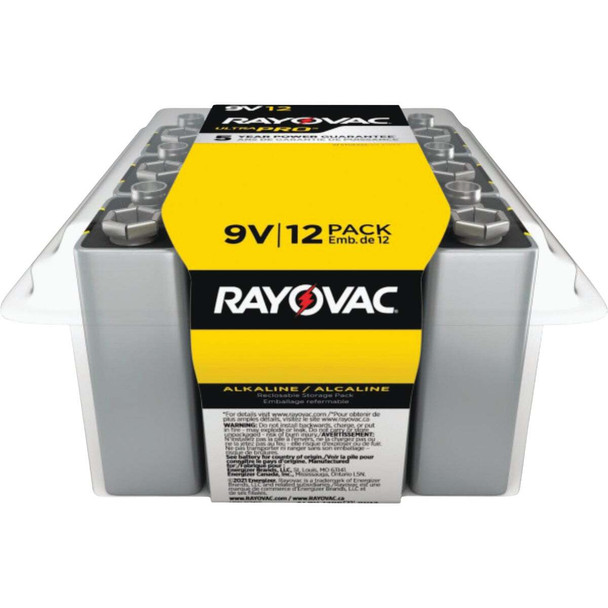 Rayovac UltraPro 9V Alkaline Battery (12-Pack) AL9V-12PPJ