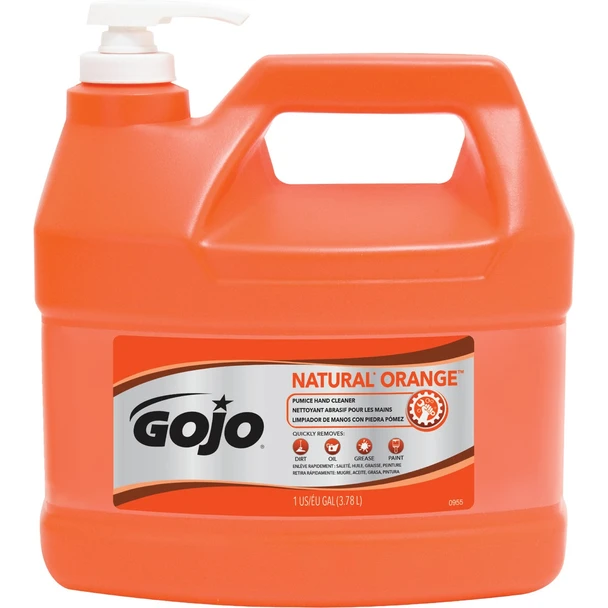 GOJO Natural Orange 1 Gal. Lotion Hand Cleaner with Pumice Pump Bottle 0955-02