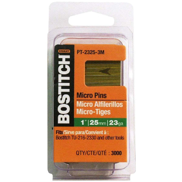 Bostitch 3/4 In. 23-Gauge Coated Pin Nail (3000 Ct.) PT-2319-3M