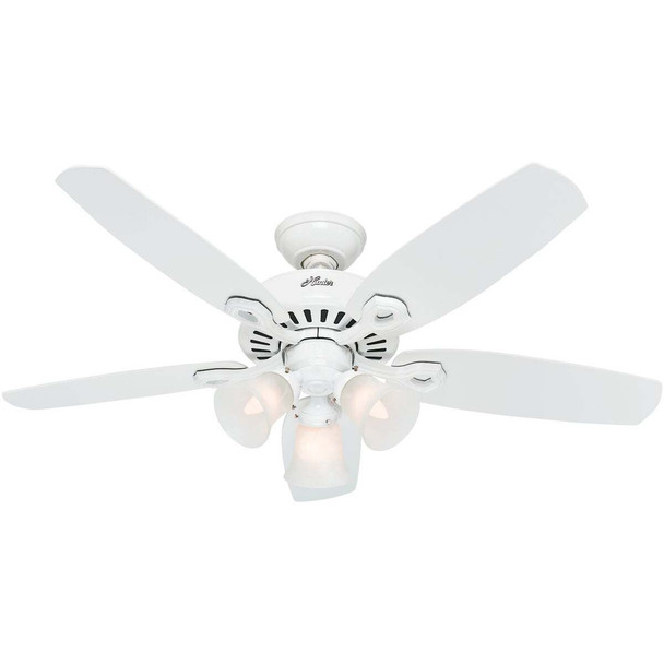 Hunter Builder 42 In. White Ceiling Fan with Light Kit 52105