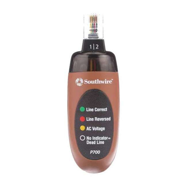 Southwire Phone Outlet Tester,RJ11 Connector Type 58745340