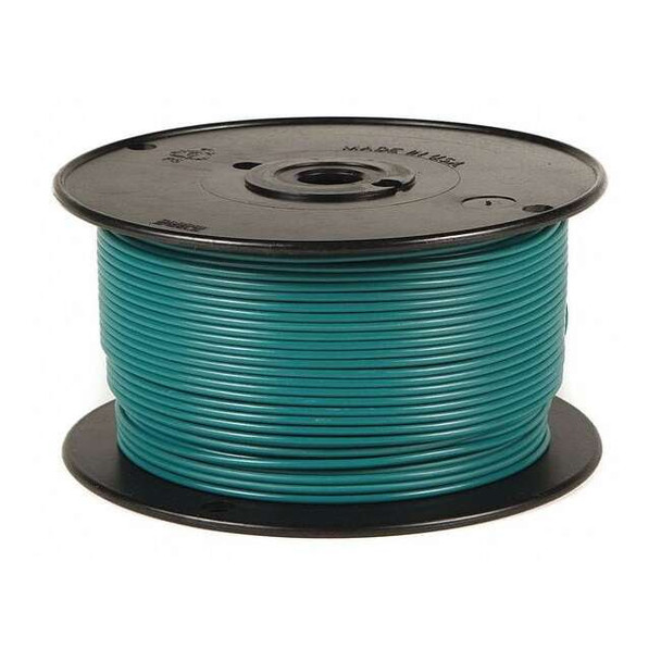 Primary Wire, GPT, 16 AWG, 1C C, Green, PVC, Stranded, 60V, 500 ft.