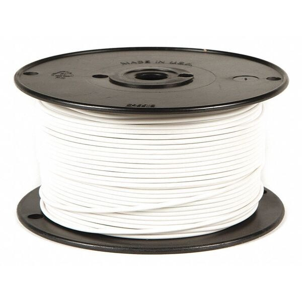 Primary Wire, GPT, 16 AWG, 1C C, White, PVC, Stranded, 60V, 500 ft.