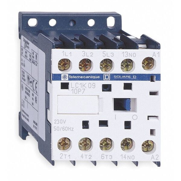 IEC Miniature Magnetic Contactor, 1NC, 120V AC, 3 P, Non-Reversing, Screw Clamp