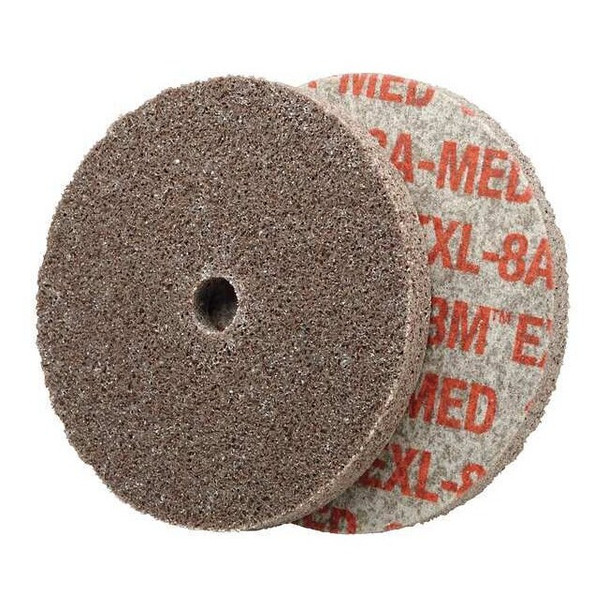Scotch-Brite Unitized Wheel, 3 in Dia, 1/8 in W, 1/4 in Arbor Hole 61500078722