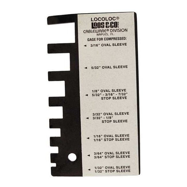 Loos Locoloc Oval and Stop Sleeve Gauge,1/32-3/16 GA-1P