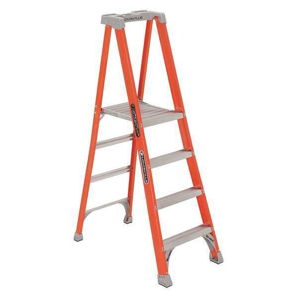 Louisville 6 ft 0.25 in Fiberglass Platform Stepladder, 300 lb Capacity FXP1704