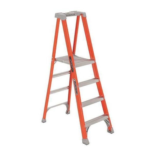 Louisville 6 ft 0.25 in Fiberglass Platform Stepladder, 300 lb Capacity FXP1704
