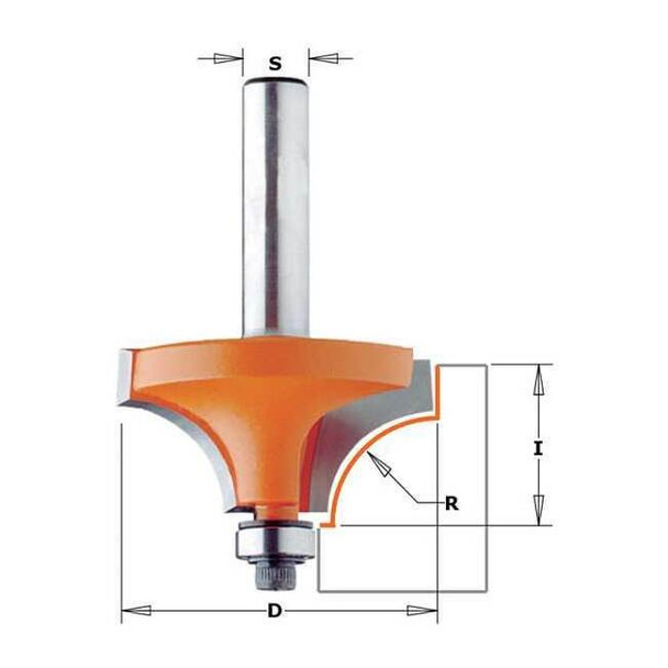 Cmt Beading Cut Profile Router Bit,1" 839.254.11