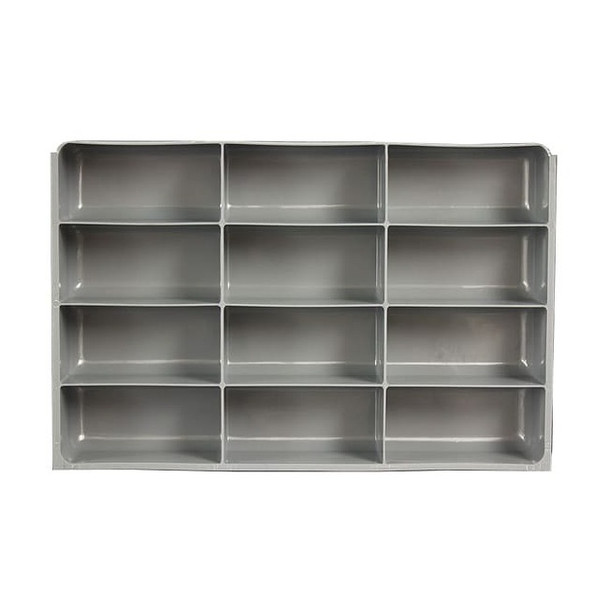 Compartment Drawer Insert with 12 compartments, Polypropylene, 3" H x 18 in W