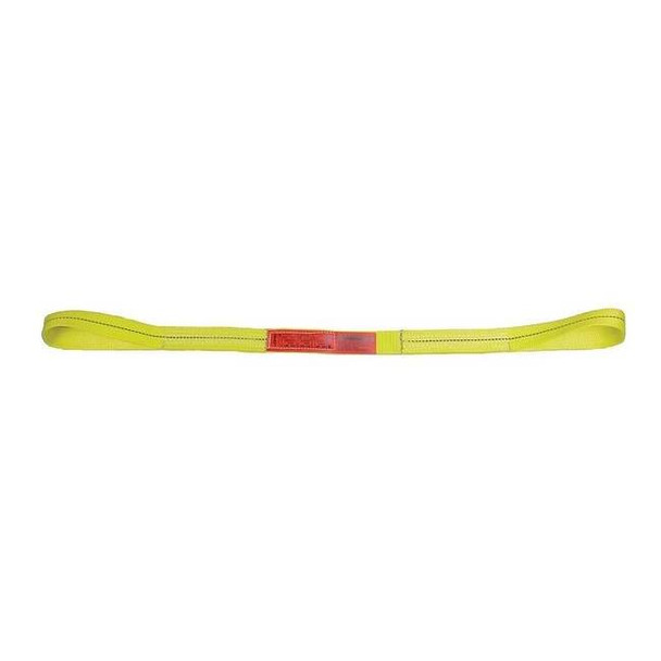 Lift-All Web Sling, Type 3, 3 ft L, 1 in W, Nylon, Yellow EE1101NFX3