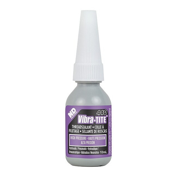 Vibra-Tite Pipe Thread Sealant, 440, Purple, Liquid, 10 mL Bottle 44010