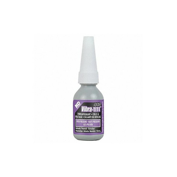 Vibra-Tite Pipe Thread Sealant, 440, Purple, Liquid, 10 mL Bottle 44010