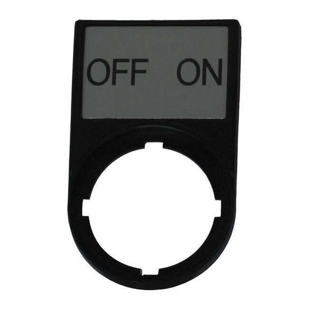 Eaton Legend Plate, Rectangular, Off-On, Black M22S-ST-GB10