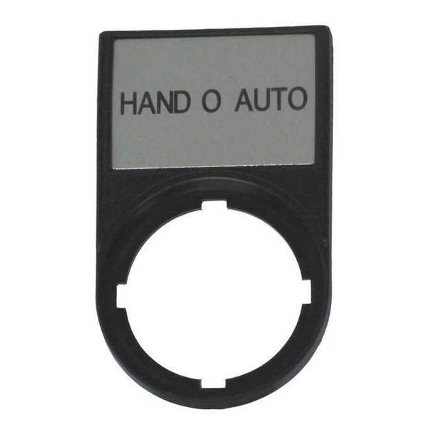 Eaton LegndPlate,HandOffAuto,Blk/Blk,Rectangle M22S-ST-D12