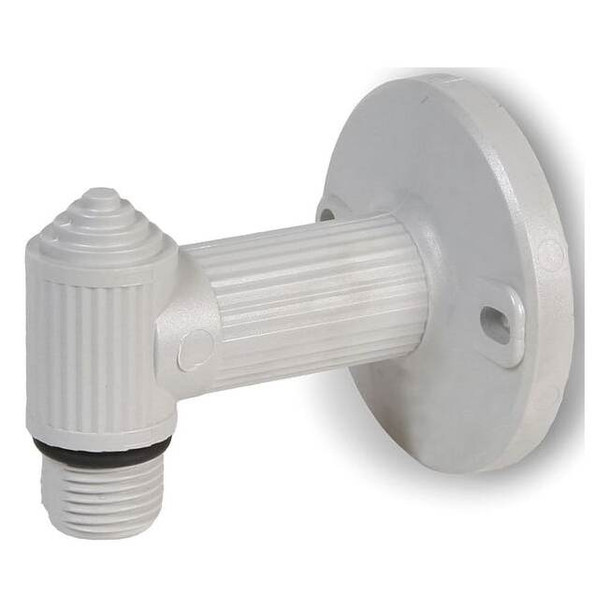 Threaded Wall Mount, Not Applicable, Gray, 1/2 in Dia., 2 11/16 in Height