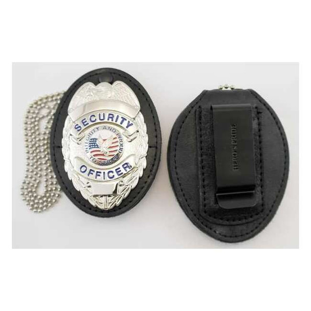 Heros Pride Badge Holder,Universal,Black,Leather 9140S