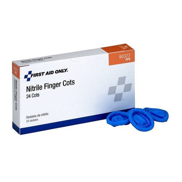 Finger Cots, Nitrile, 0.09 mm Thickness, Blue, Universal, 24 PK