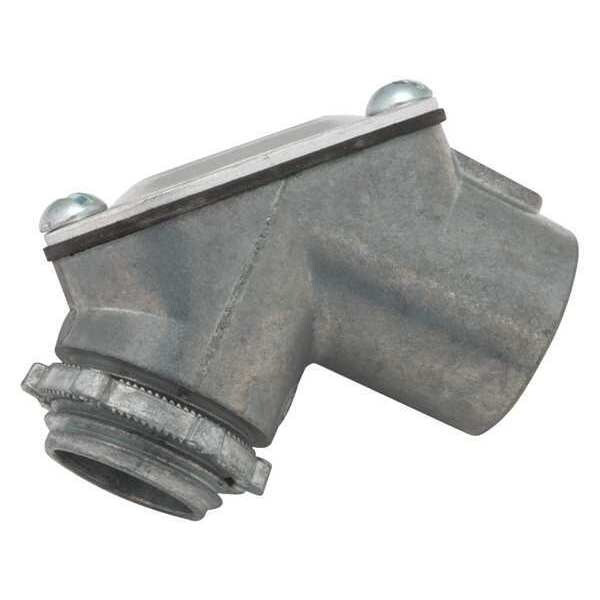 Raco Pulling Elbow,1" Hub Size,Zinc,Flat Back 2664RAC