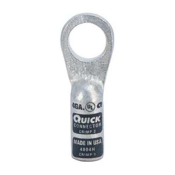 Fusion Lug Starter/Ground, 1/2 in Stud, Standard Barrel, Copper, Gray 4804H
