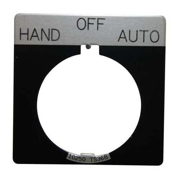 Eaton Cutler-Hammer Legend Plate,Hand Off Automatic,Black 10250TS51