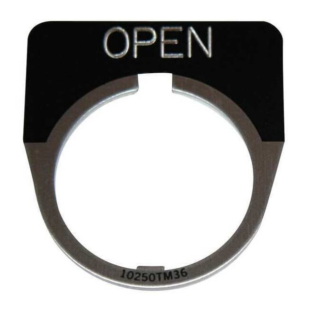 Eaton Cutler-Hammer Legend Plate,Half Round,Open,Black 10250TM26