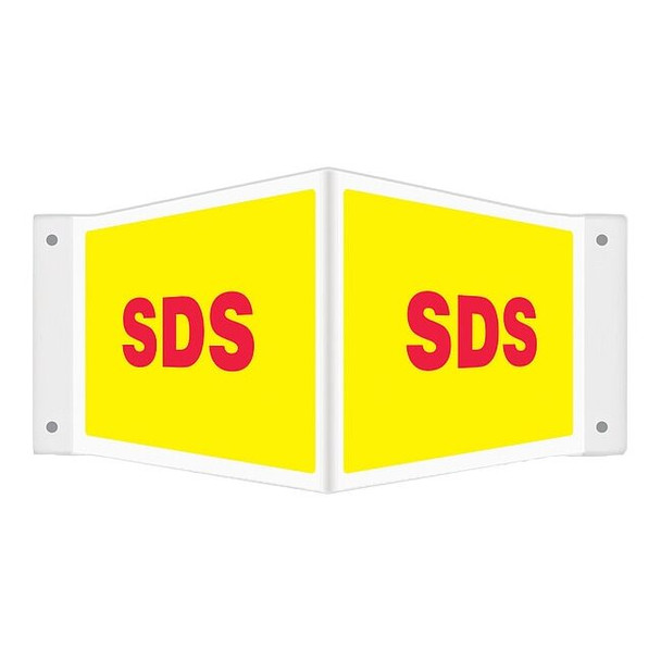 Accuform SDS 3D Projection Sign, SDS, 12 in W, 8 in H PSP768
