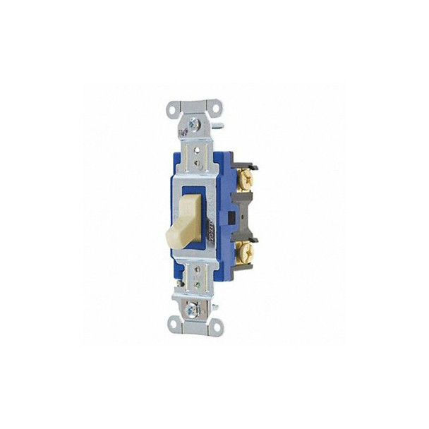 Bryant Wall Switch,15A,Ivory,1-Pole Type,Toggle 4801BI