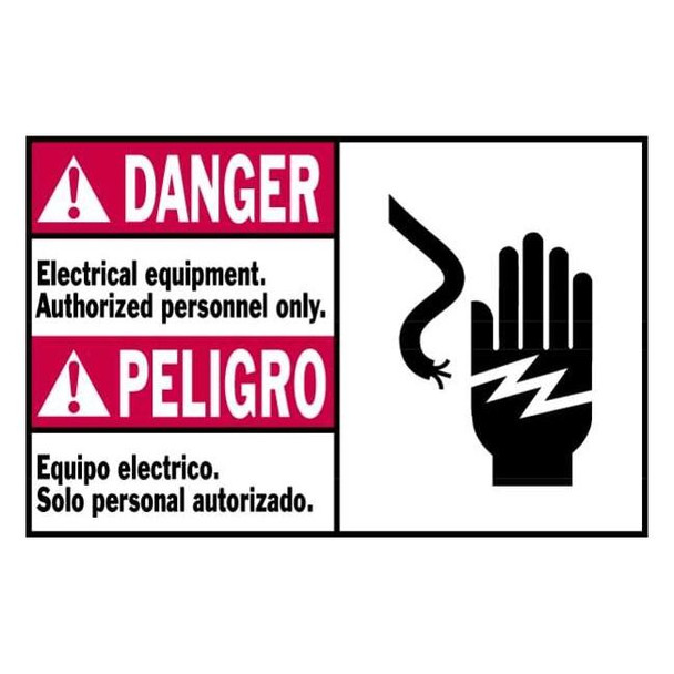 Brady Danger Label,Instruction,5 In. W,PK5, 86876 86876
