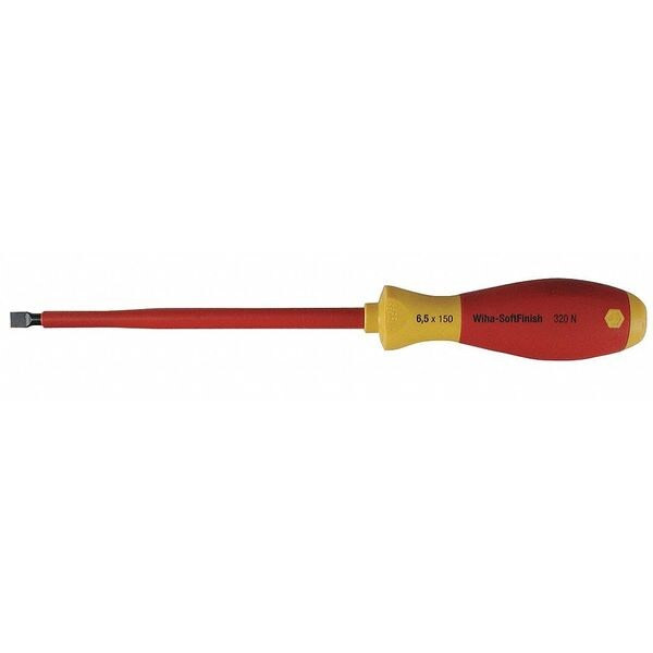 Wiha Insulated Slotted Screwdriver 15/64 in Round 32034